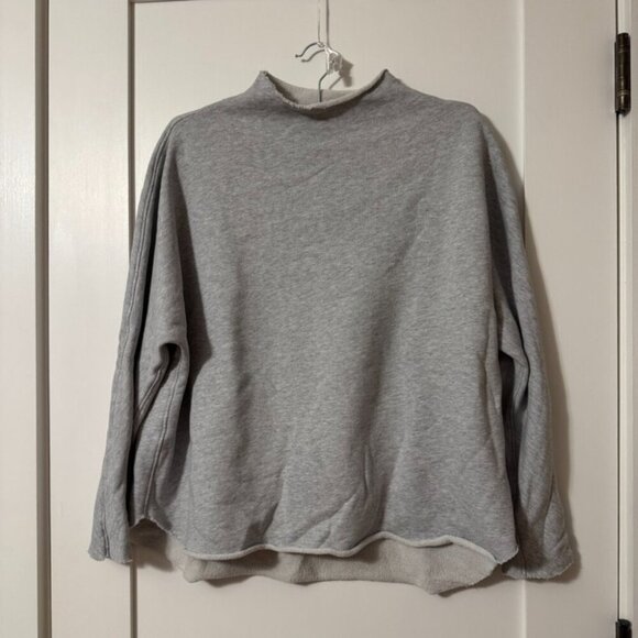 Frank and Eileen Effie Long-Sleeve Funnel Neck Capelet in Gray - Picture 1 of 3